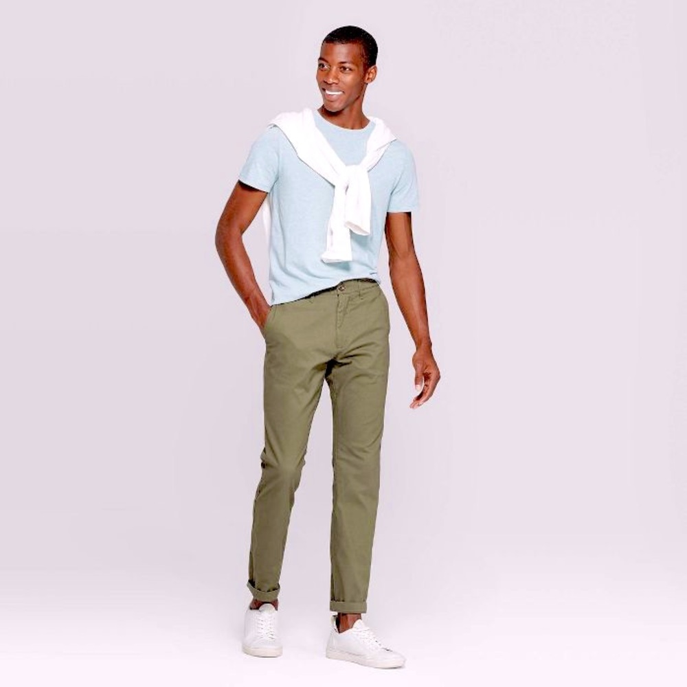 Goodfellow Olive Slim Fit Hennepin Chinos 30x30
